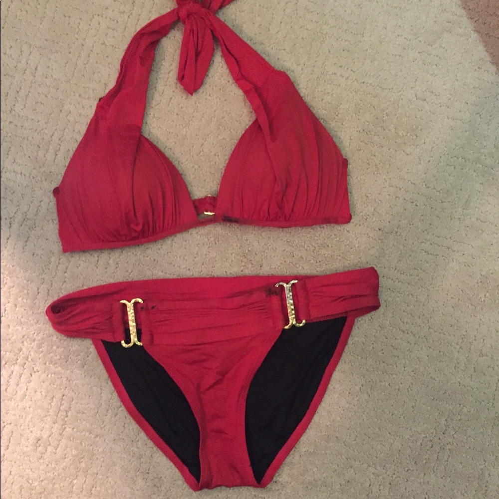 Red Victoria’s Secret bikini